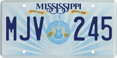 MS license plate MJV245