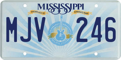 MS license plate MJV246