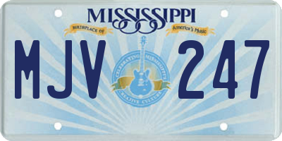 MS license plate MJV247