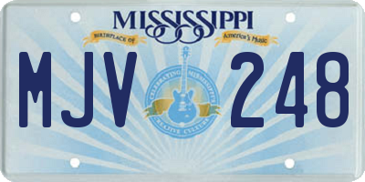 MS license plate MJV248