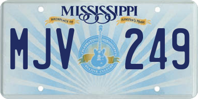 MS license plate MJV249