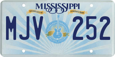 MS license plate MJV252