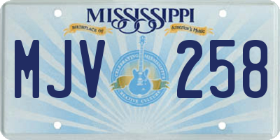 MS license plate MJV258