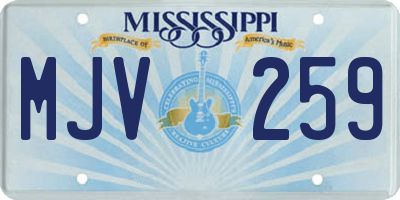 MS license plate MJV259