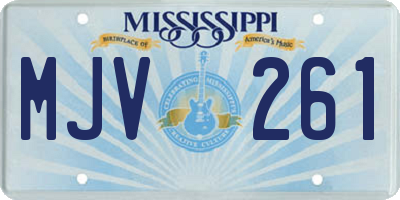 MS license plate MJV261