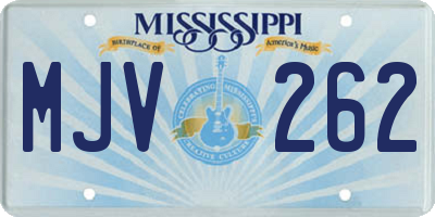 MS license plate MJV262