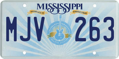 MS license plate MJV263