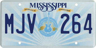 MS license plate MJV264