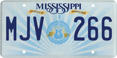 MS license plate MJV266