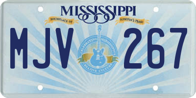 MS license plate MJV267