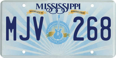 MS license plate MJV268