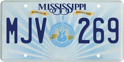 MS license plate MJV269