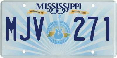 MS license plate MJV271