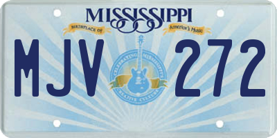 MS license plate MJV272