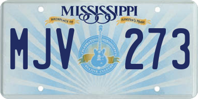 MS license plate MJV273