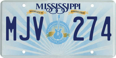 MS license plate MJV274