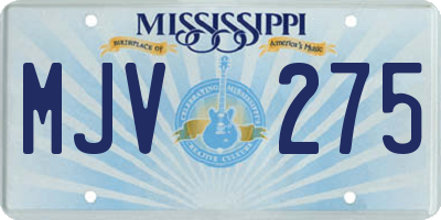 MS license plate MJV275