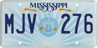 MS license plate MJV276