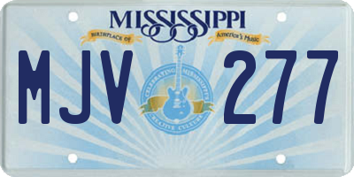 MS license plate MJV277