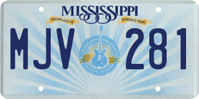 MS license plate MJV281