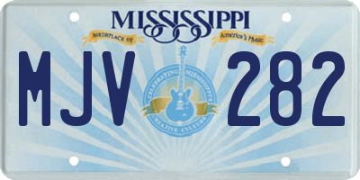MS license plate MJV282