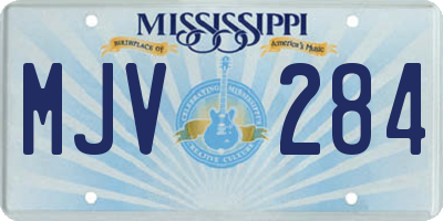 MS license plate MJV284