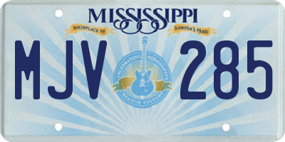 MS license plate MJV285