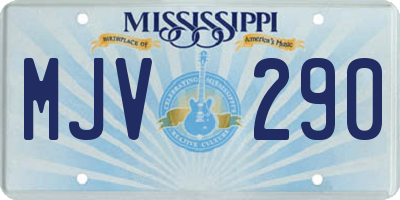MS license plate MJV290