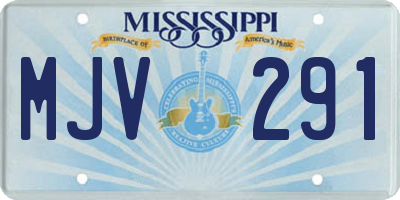 MS license plate MJV291