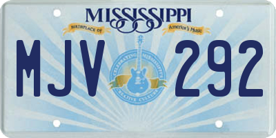 MS license plate MJV292
