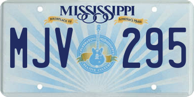 MS license plate MJV295