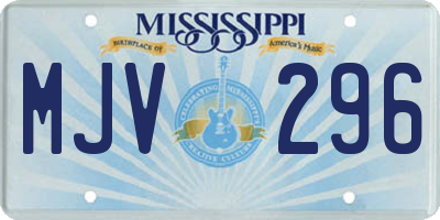 MS license plate MJV296