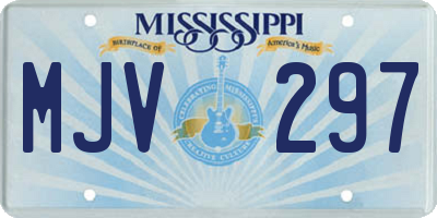 MS license plate MJV297