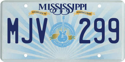 MS license plate MJV299