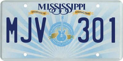 MS license plate MJV301