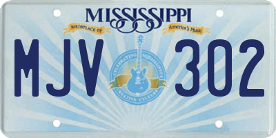 MS license plate MJV302