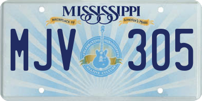MS license plate MJV305