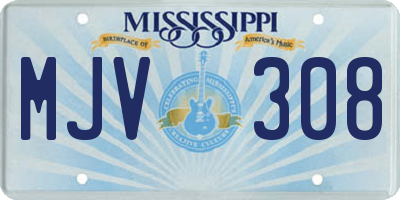 MS license plate MJV308