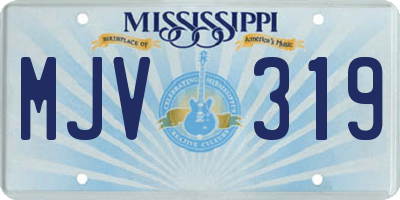 MS license plate MJV319