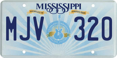 MS license plate MJV320