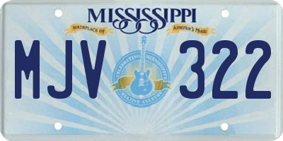 MS license plate MJV322