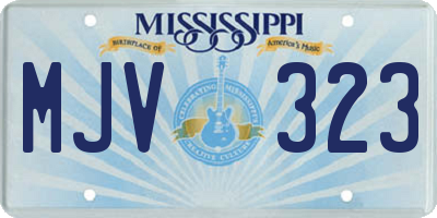 MS license plate MJV323