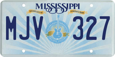 MS license plate MJV327