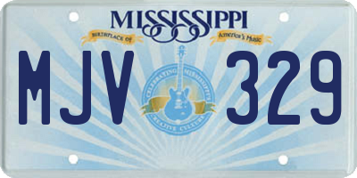 MS license plate MJV329