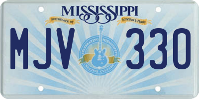 MS license plate MJV330