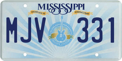 MS license plate MJV331