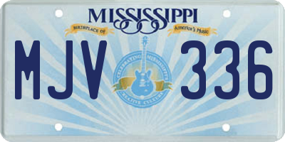 MS license plate MJV336