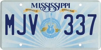 MS license plate MJV337