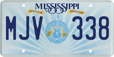 MS license plate MJV338
