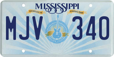MS license plate MJV340